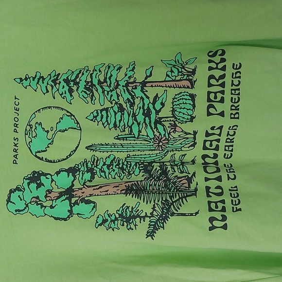 Parks Project Lime Green National Parks Long Sleeve Graphic T Shirt Size Small - Picture 3 of 5